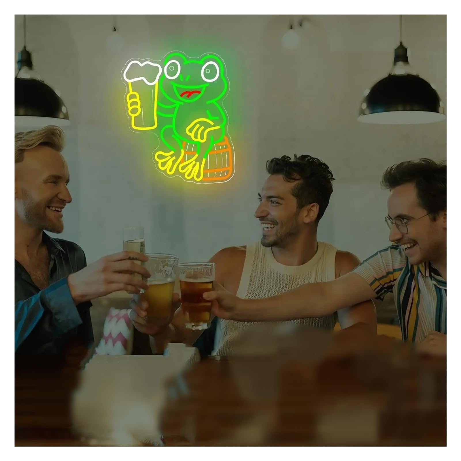 Insegna al Neon Rana Insegna Al Neon Luce LED Alimentata Tramite USB Per La Stanza Dei Bambini Bar Party Gaming Camera Da Letto Decorazione Estetica 38.3X32cm