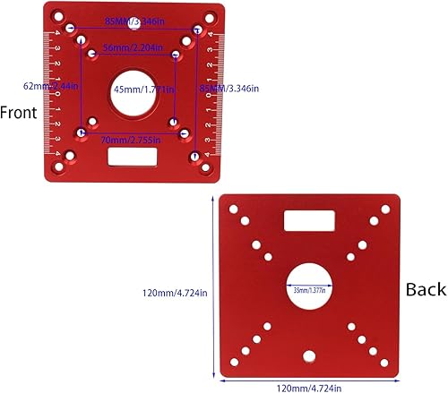 Miniatura 2 de Placa de inserción de mesa de enrutador de aluminio,Mini bancos cuadrados para carpintería Router Flip Plate,Mesa de grabado de recorte