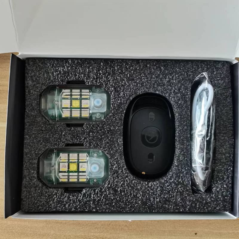 Auto Fernbedienung Blitzlicht,Led Blinklicht,Drahtloses LED-Blitzlicht mit hoher Helligkeit,7 Colours LED-Flugzeug und USB-Aufladung,Drohnen-Antikollisionslichter Flugzeug-Blitzlichter