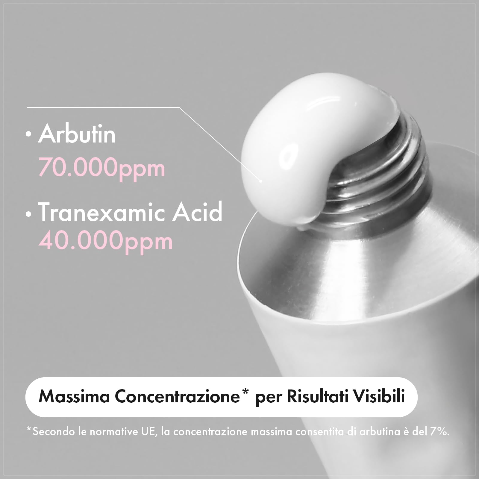 TOSOWOONG Crema all’Arbutina 7% e Acido Tranexamico 4%, Illuminante Viso, Niacinamide, Glutatione, Incarnato Uniforme, Pelle Radiosa, Macchie Scure, Cura della Pelle Coreana, 50ml
