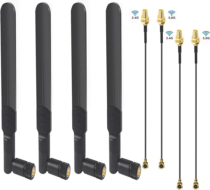 Superbat Dual Band WiFi Antenna 2.4GHz 5GHz 5.8GHz SMA WiFi Antennae For PC Desktop - View #7
