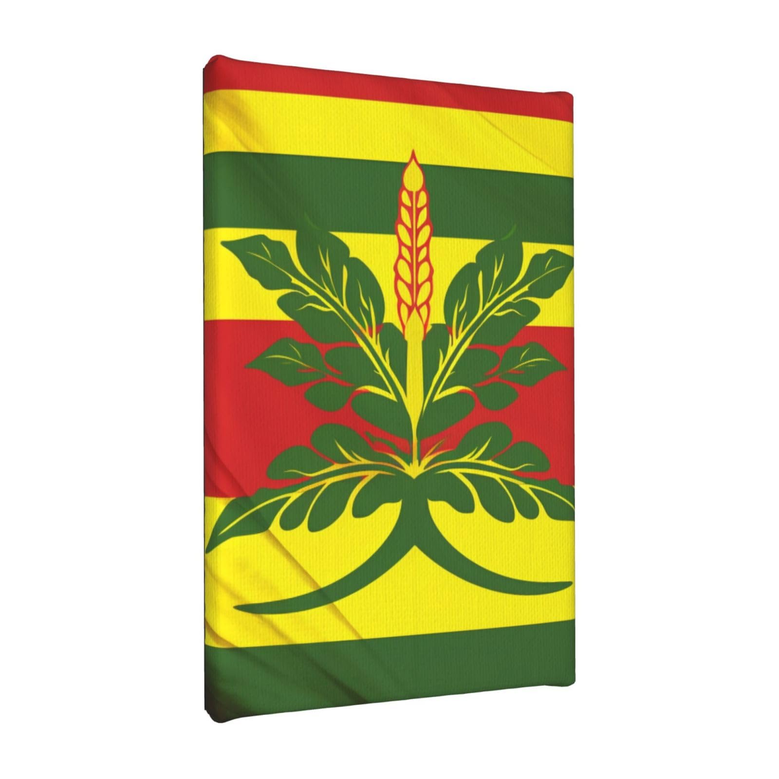 Ykljg Native Hawaiian Flag Printed Wall Art Canvas Painting 20X30 Cm Wooden Framed Picture Painting Artwork Prints For Bedroom Kitchen Home Office Decor