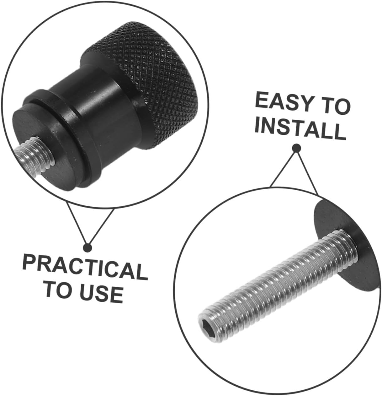 Motorcycle Rear Seat Quick Release Screws Tail Cover Bolts for Fast Disassembly Knurled Panel Fastener for DIY Repair Replacement Hardware