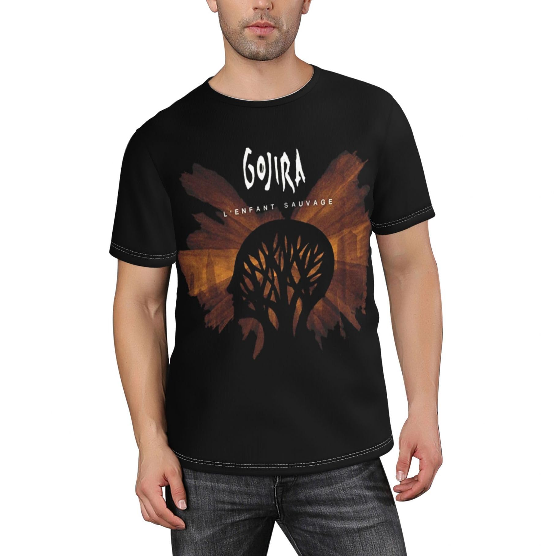 Tzvehafya Men's A-14 Music Joe Group Duplantier Go*Jiras T-Shirt Stylishprinted Short Sleeve Shirt Casual And Versatile Suitable For Multiple Scenarios Multicoloured 3XL