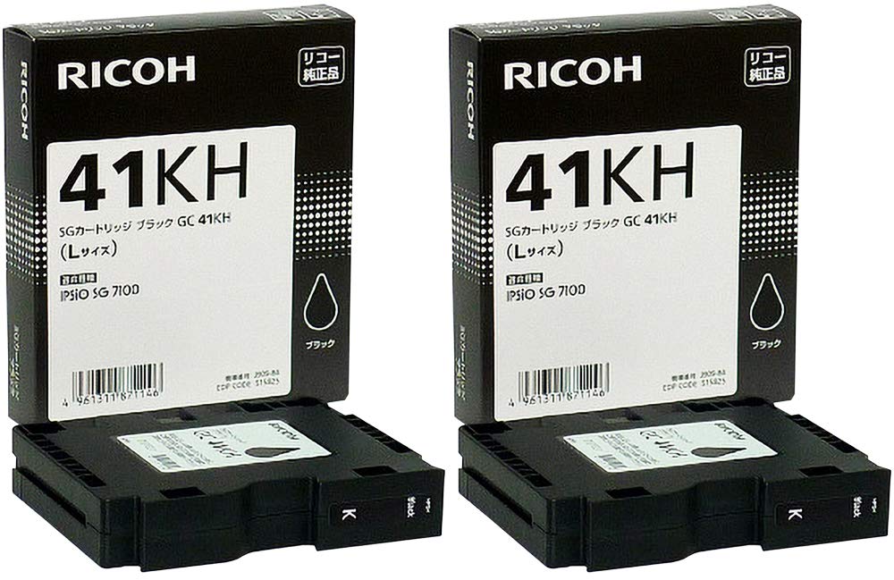 Amazon.co.jp: RICOH 純正インク GXカートリッジ GC41KH ブラック 2本