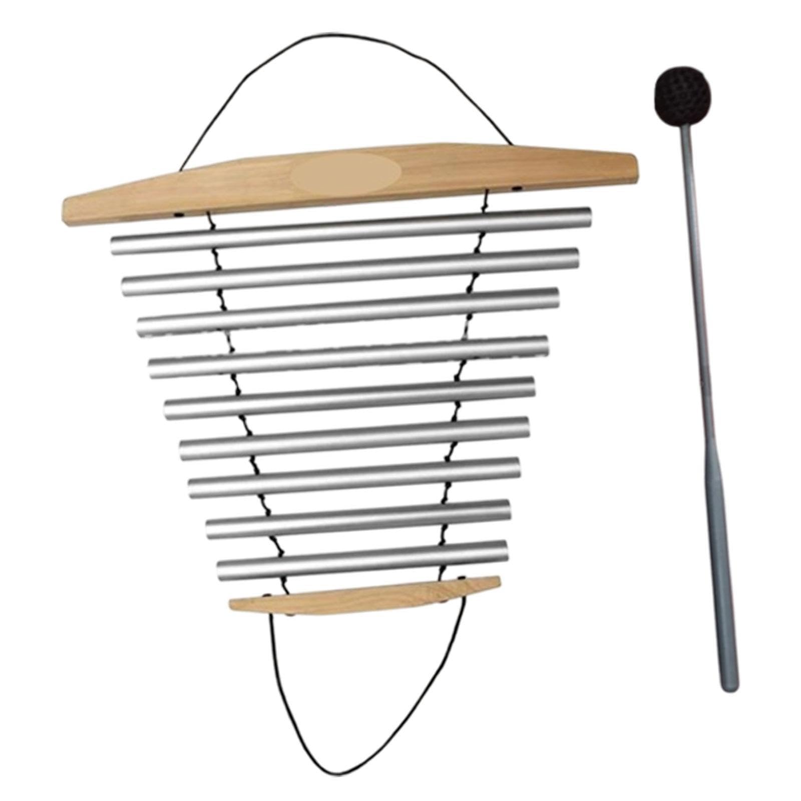 Colaxi Meditation Chime with Mallet, Bath Instrument, Tubular Chime, Meditation Bowl Sound, 9 Tones Thickened