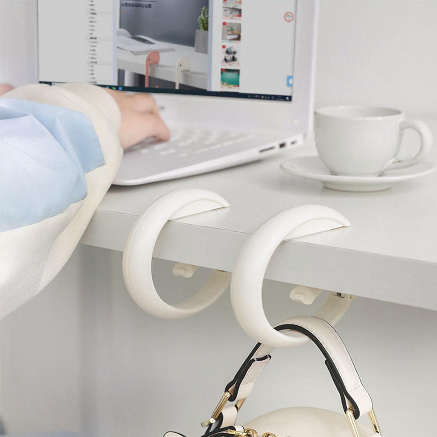 AmYoYo 2 Pieces Table Hook for Bag Handbag Hanger for Table