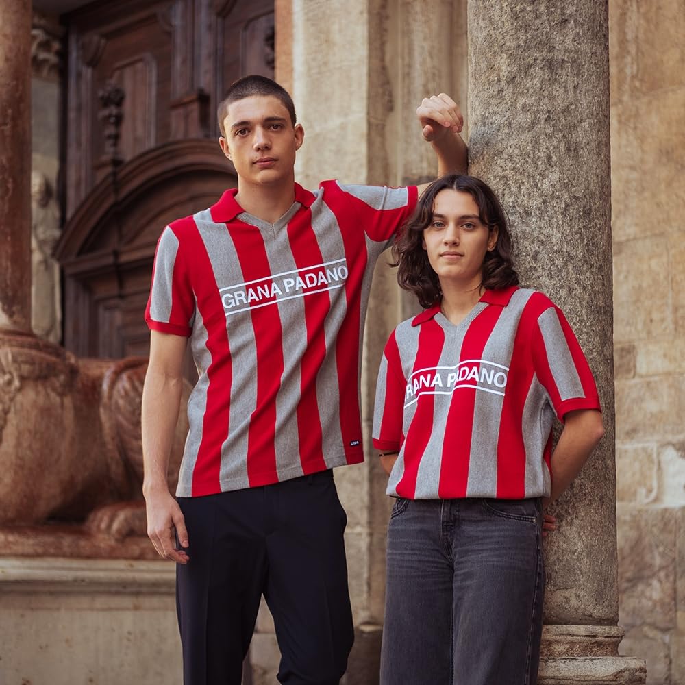 COPA - Maglia retrò - Calcio - Uomo - US Cremonese 1983/84 - Rosso/Griogio - 50% Cotone – 50% Acrilico