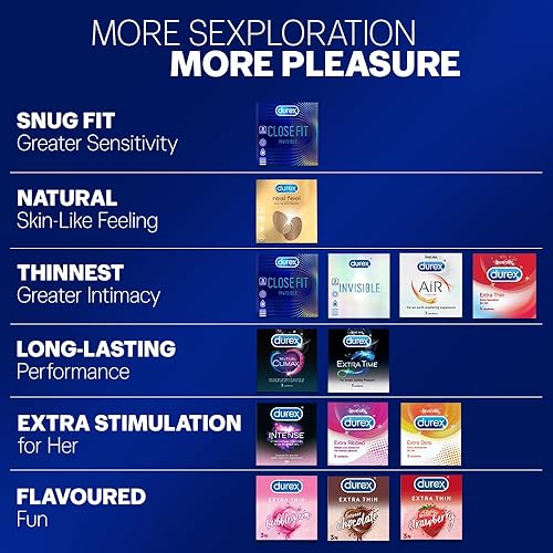 Miniatura 5 de Durex Preservativos extrafinos con sabor a fresa salvaje para hombres - 10 unidades