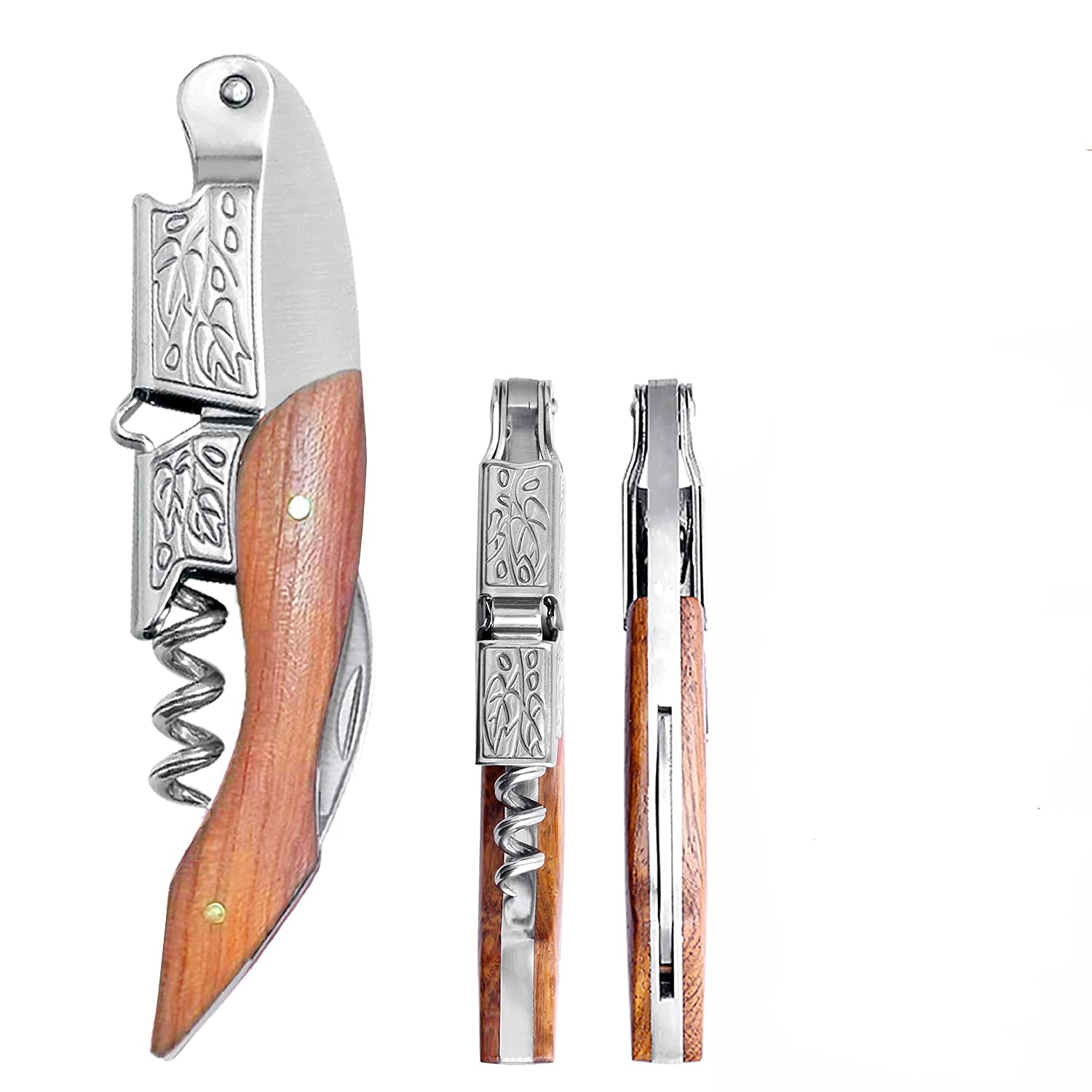 Cavatappi Professionale Portatile Vino, Apribottiglie di Qualità per Sommelier e Camerieri e Baristi, Cavatappi multifunzionalee Bottigliaaccessori, Adatto per Cucine, Picnic, Bar...