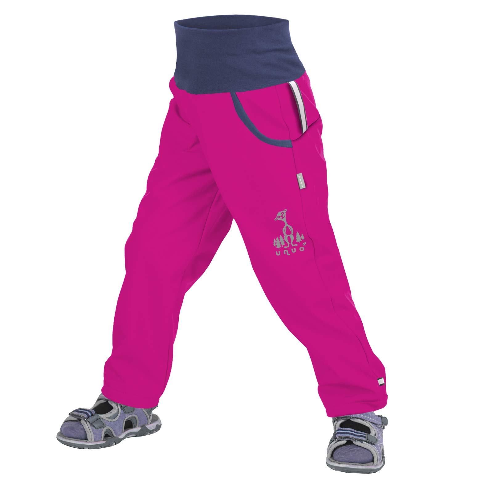 Pantalones de Softshell para niños, Impermeables, Resistentes al Viento, Transpirables, Pantalones de Lluvia sin Capa Aislante Rosa. 122 cm-128 cm