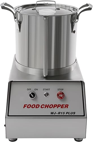 Procesador de alimentos comercial, máquina eléctrica de 1400 W para picadora de verduras, 1400 RPM, procesador de verduras de acero inoxidable de