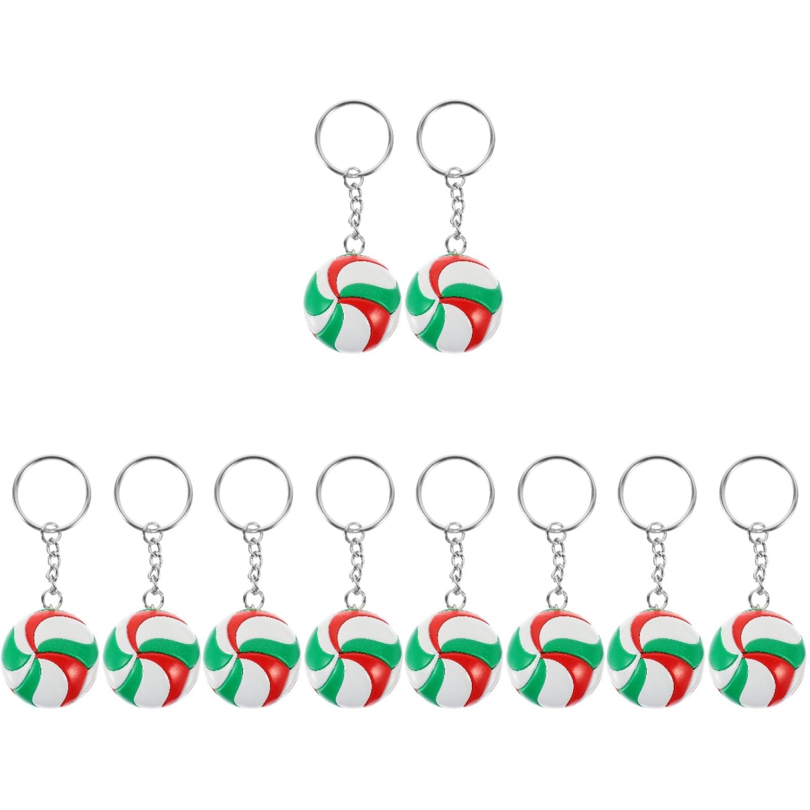 HANABASS 10 Portachiavi Pallavolo Decorativo Ciondolo Sportivo Adatto Borse e Design Resistente Appassionati Volley