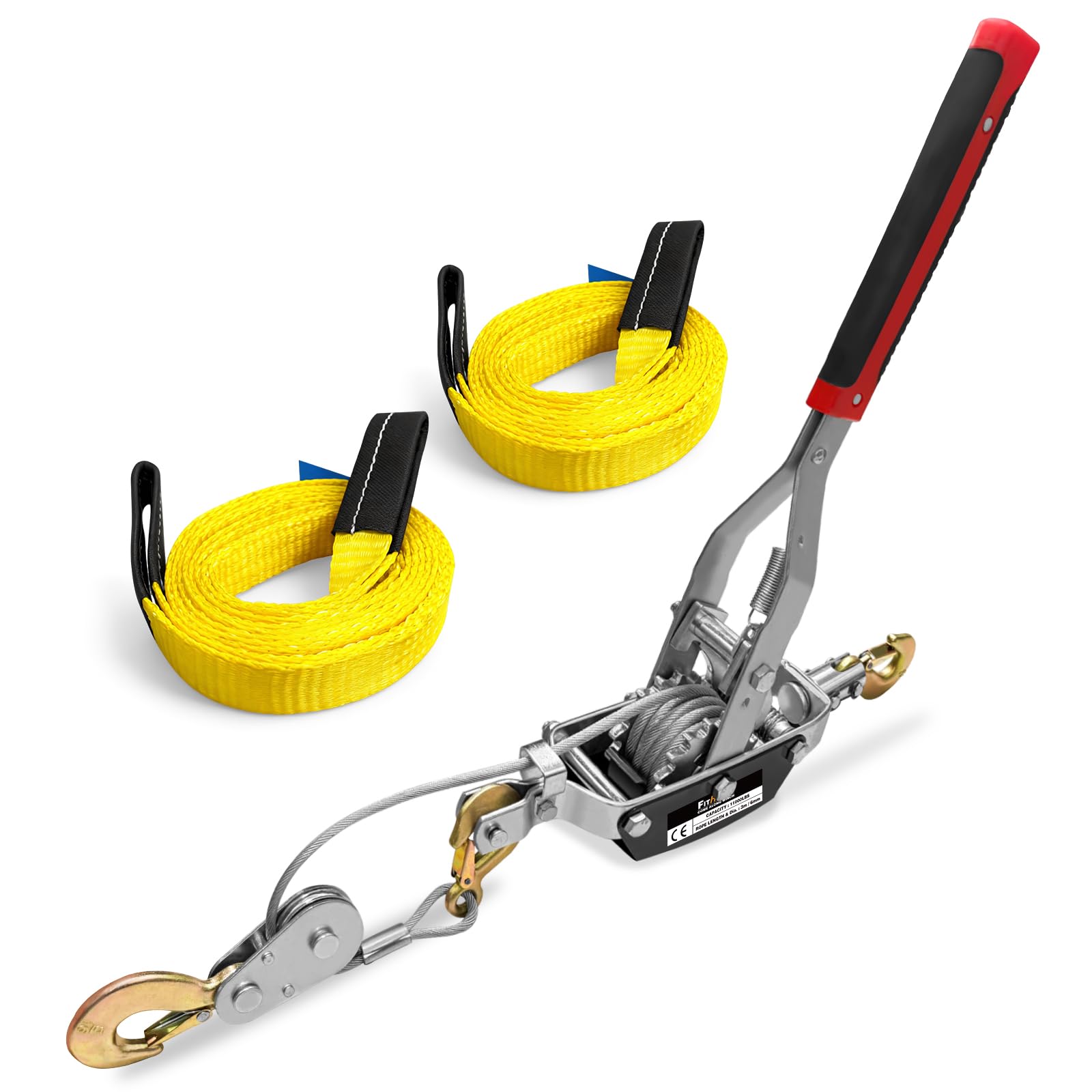 Snapklik.com : FITHOIST 5-Ton Come Along Winch Heavy Duty 11.5ft Steel ...