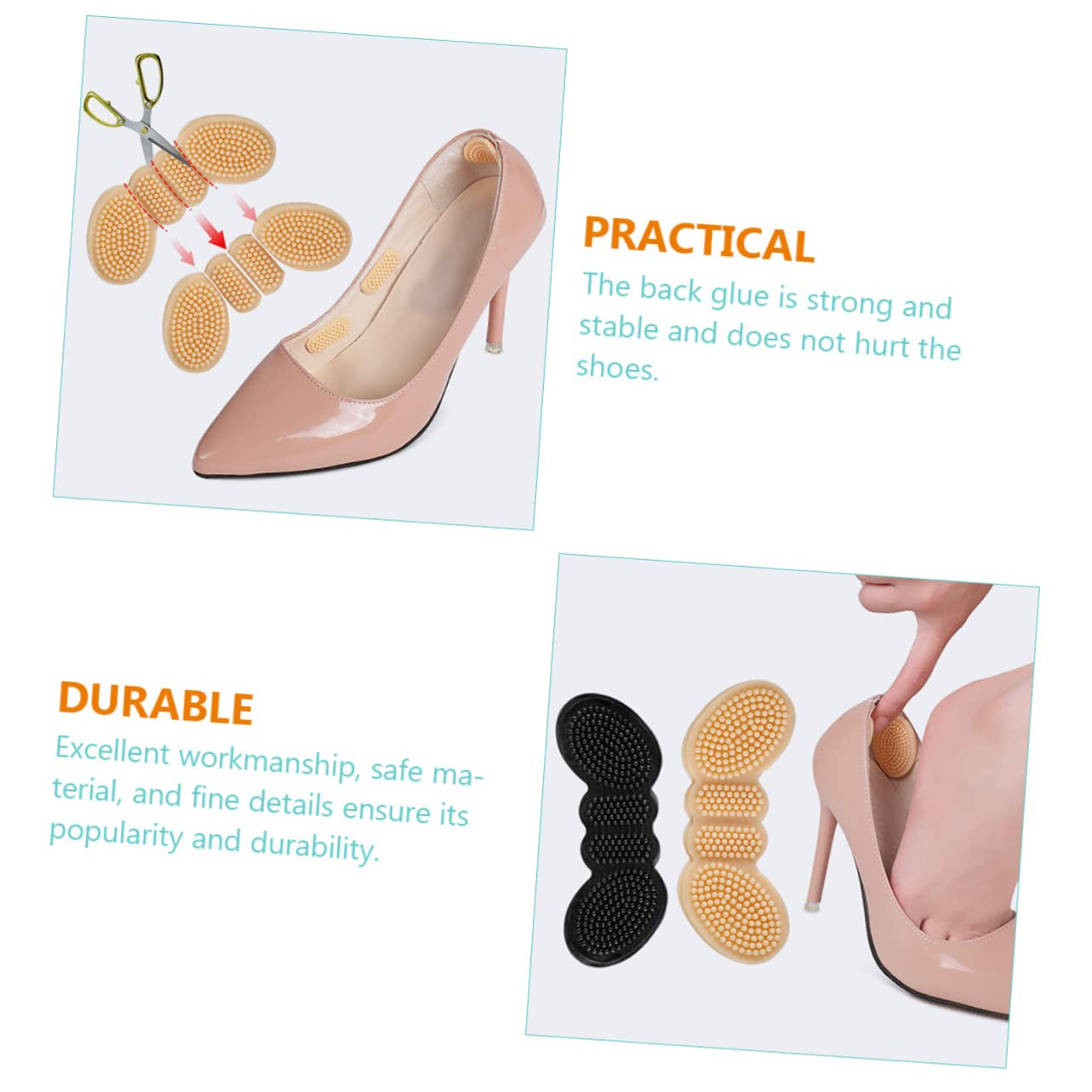 Healvian 16paare Selbstklebende Fersenschutzpolster Aus Silikon Atmungsaktive Fersenkissen Für Damen Und Herren Für High Heels Sport Und Lederschuhe Verhindert Fußschmerzen Und