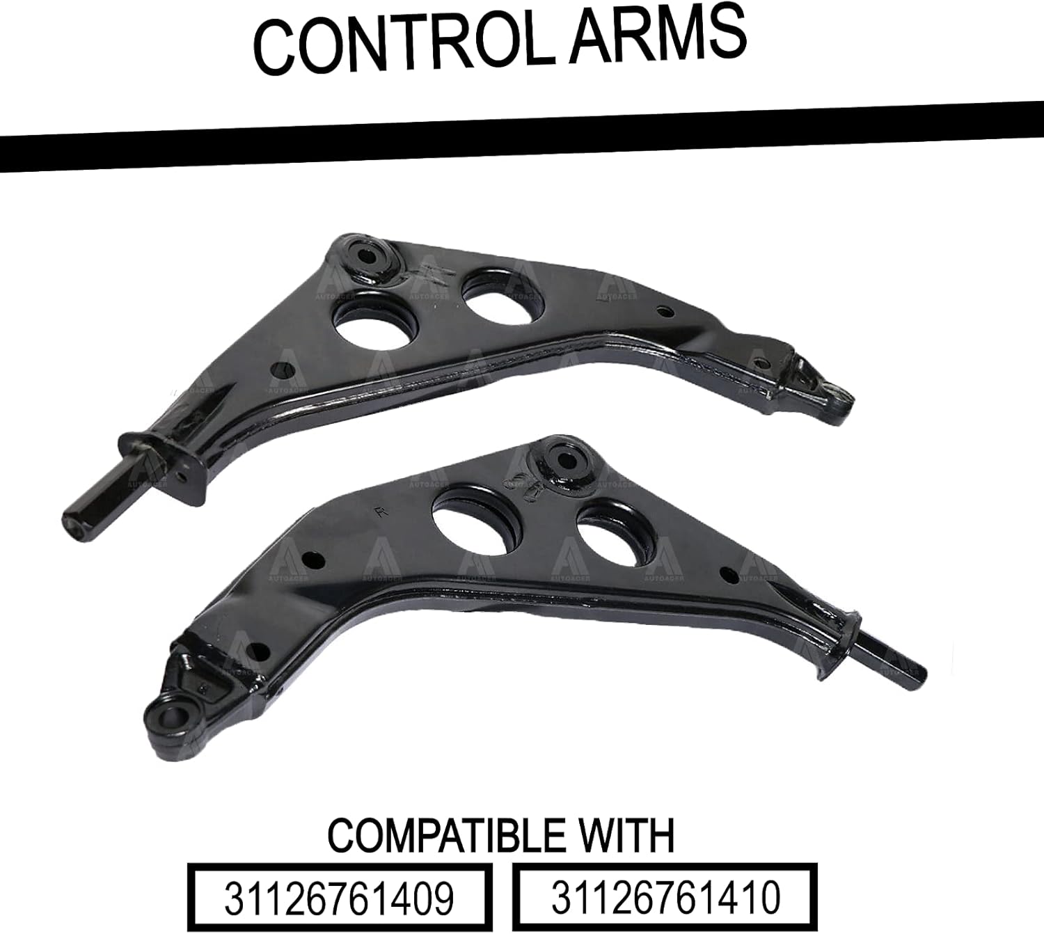 Suspension Kit of 6 pcs - Front Lower Left Right Control Arms + Inner Outer Ball Joints + Bushings Left Right with Bracket