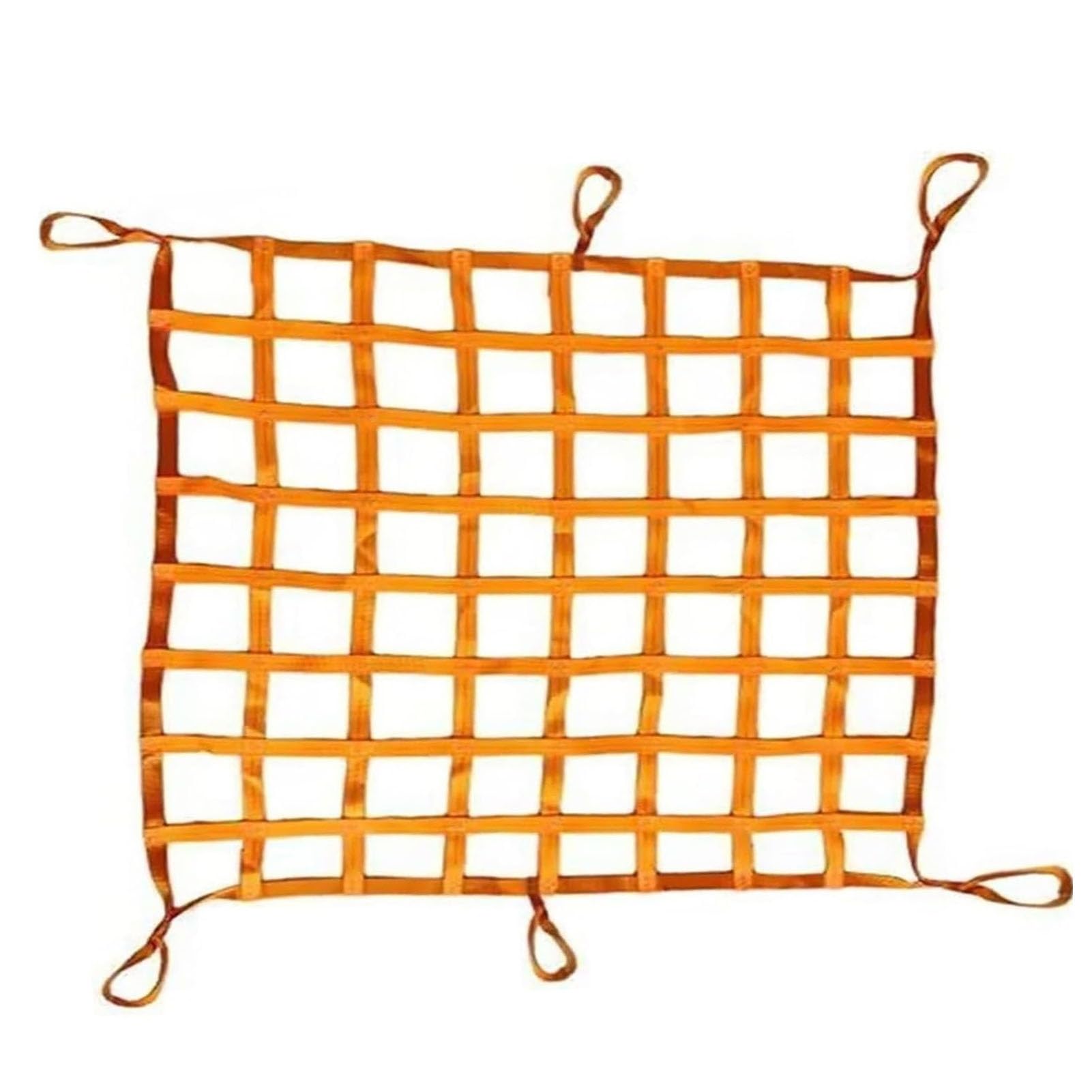 WQPMNYG Hoisting Lifting Nets,Heavy-Duty Cargo Net Straps - 3x3M Polyester Sling Hoisting Net, Elastic Lifting Bag for Construction, Rigging, Moving & Towing, 15cm Mesh, 2.5t Load Capacity