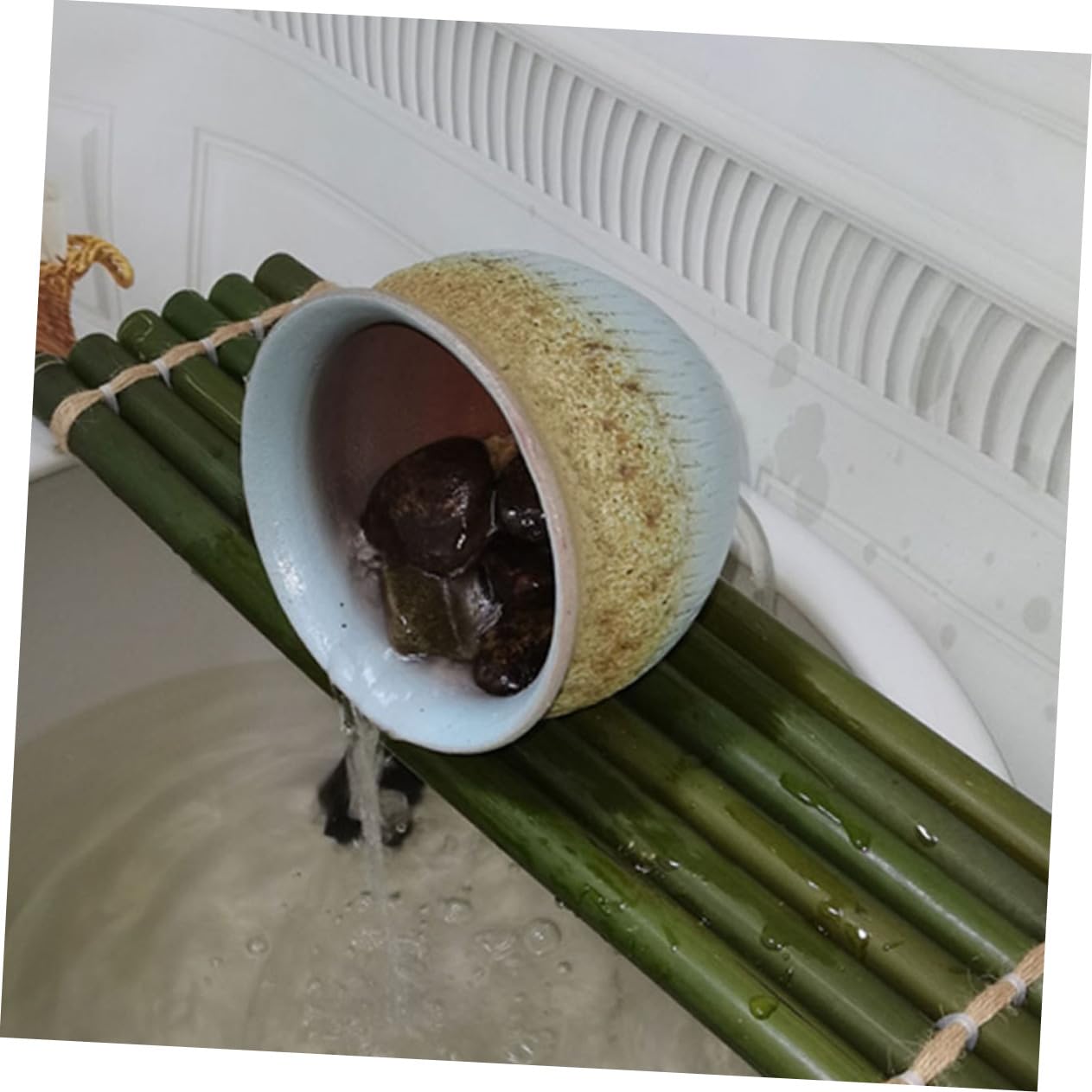 Ciieeo Bamboo Aquarium Ornament Fish Tank Raft Decoration Mat 13.78X5.91X1.10 Inch Natural Diy Aquarium Decor Accessory for Fish Tank Decoration and Water Flow Landscape - Image 2
