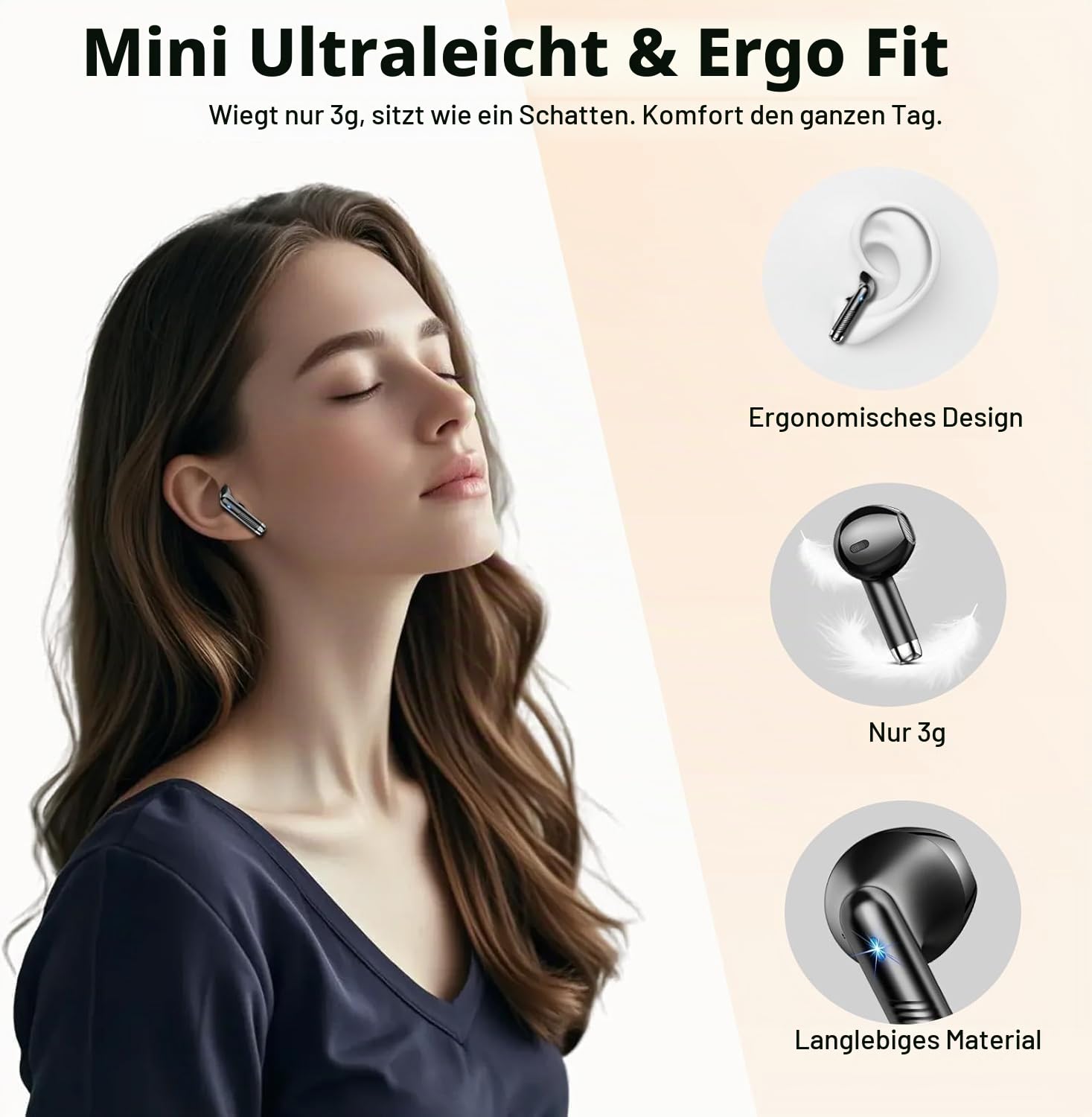 Kopfhörer Kabellos Bluetooth 5.4, 2026 Neu In-Ear Bluetooth Kopfhörer