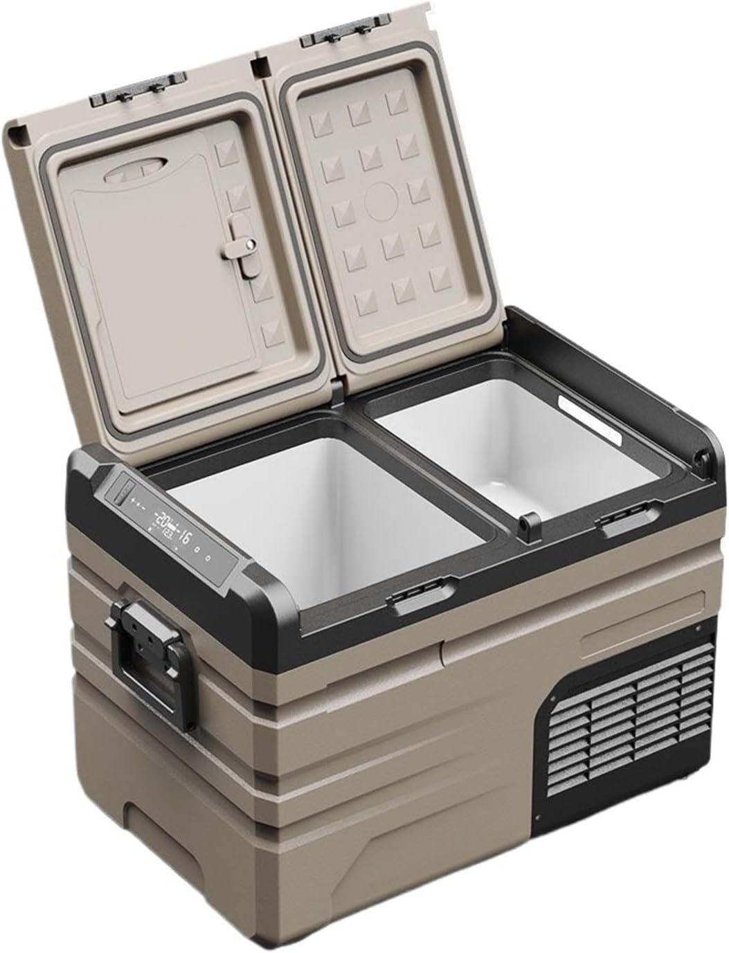 Portable Refrigerator, Dual Zone Car Freezer, Independent Temp Control(-4℉~68℉), Compressor Fridge For Camping, Travel