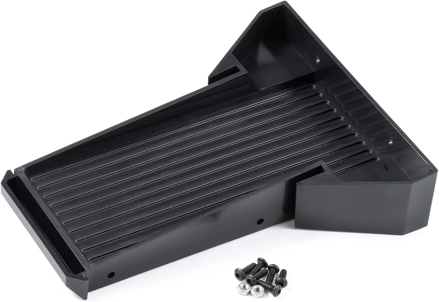 1/10 Carbon LCG Chassis Kit with Molded Bed Sliders Delrin Skid Plate Dual Servo Mount for SCX10 AR44 AR45 Capra F9 TRX4 Axle Gspeed V4 Chassis GS-FS Chassis G-Shot Chassis (Sliders)