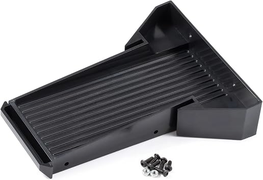 طقم هيكل LCG من الكربون 1/10 مع منزلقات سرير مصبوبة ولوحة انزلاق Delrin وحامل سيرفو مزدوج لمحور SCX10 AR44 AR45 Capra F9 TRX4 وهيكل Gspeed V4 وهيكل GS-FS وهيكل G-Shot