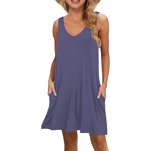 MISFAY Women's Summer Tank Dress Beach Cover Up