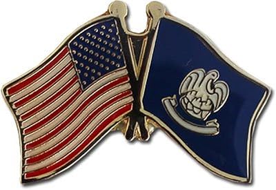 Wholesale Pack of 24 USA American State Louisiana Flag Bike Hat Cap lapel Pin