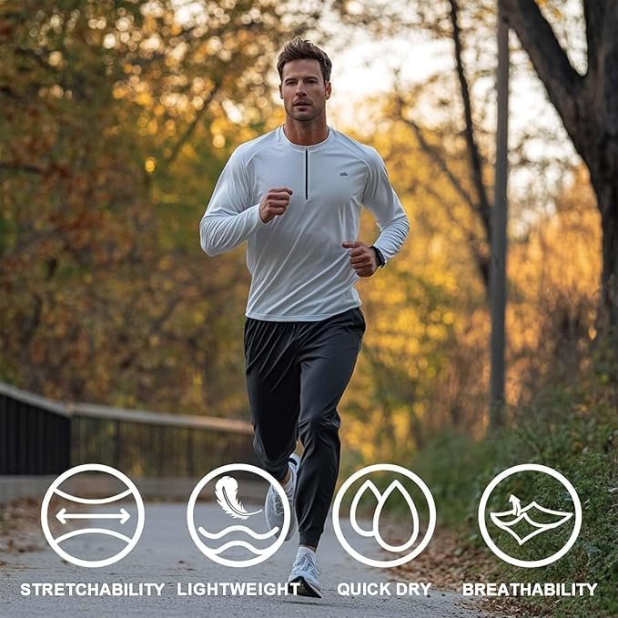 ZH 3 Pack Men's Sweatpants Open Bottom Joggers Lightweight Quick Dry Athletic Pants with Pockets for Workout & Lounge - Image 5