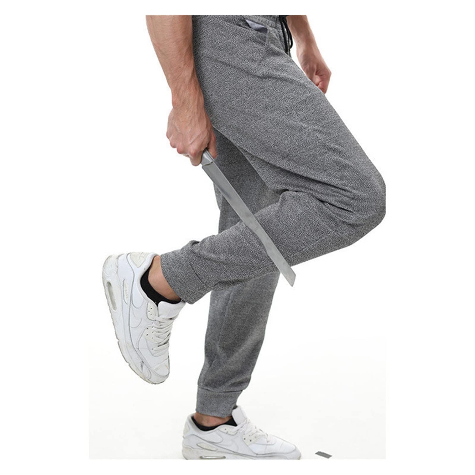 Pantalones anticortes de nivel 5 resistentes a las puñaladas Ropa trabajo Prevención pinchazos Equipo seguridad protectores Alta resistencia(L(OVER 25cm))