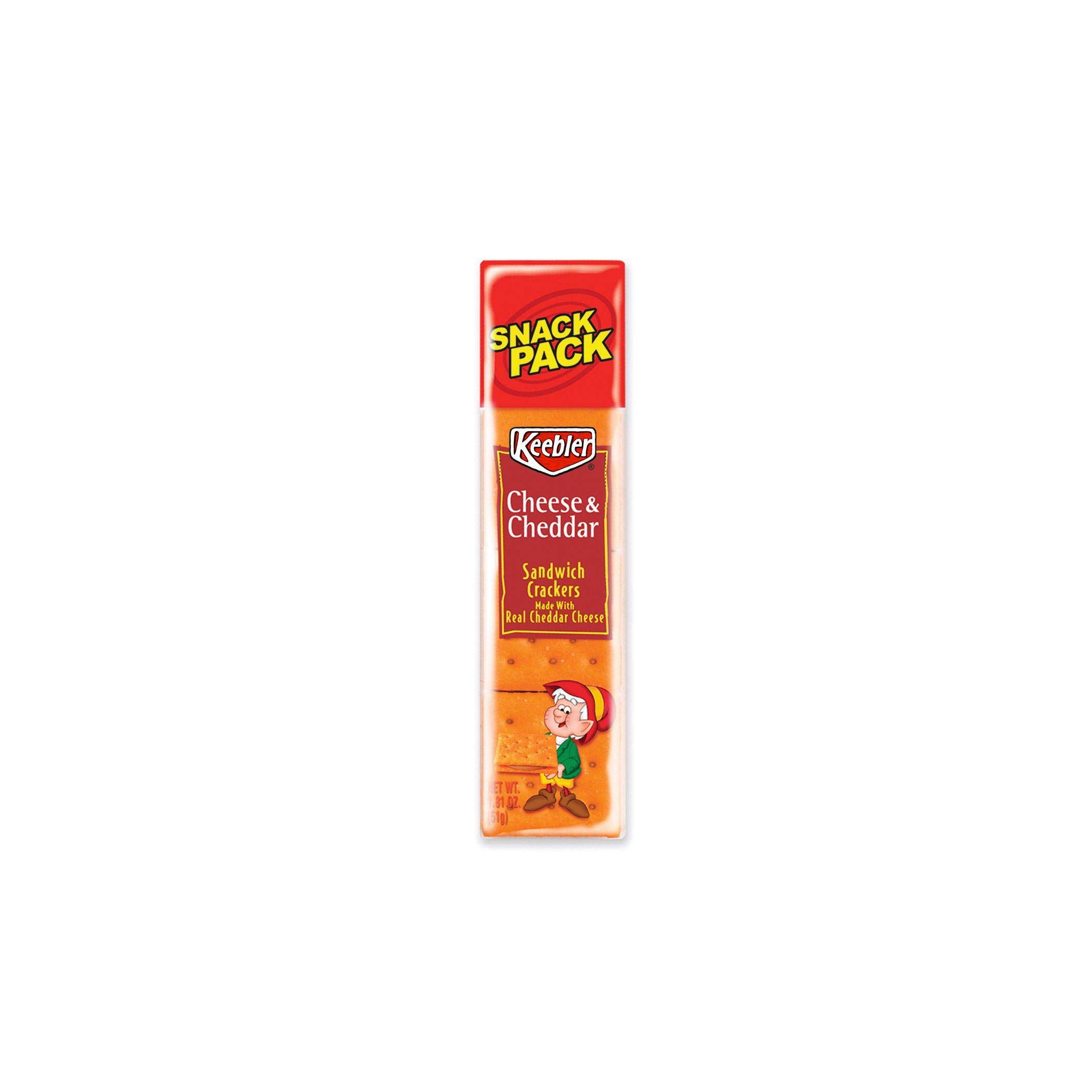 Keebler Sandwich Cheese and Cheddar Sandwich Crackers - 12 count tray by Kellogg's – Pack of 12