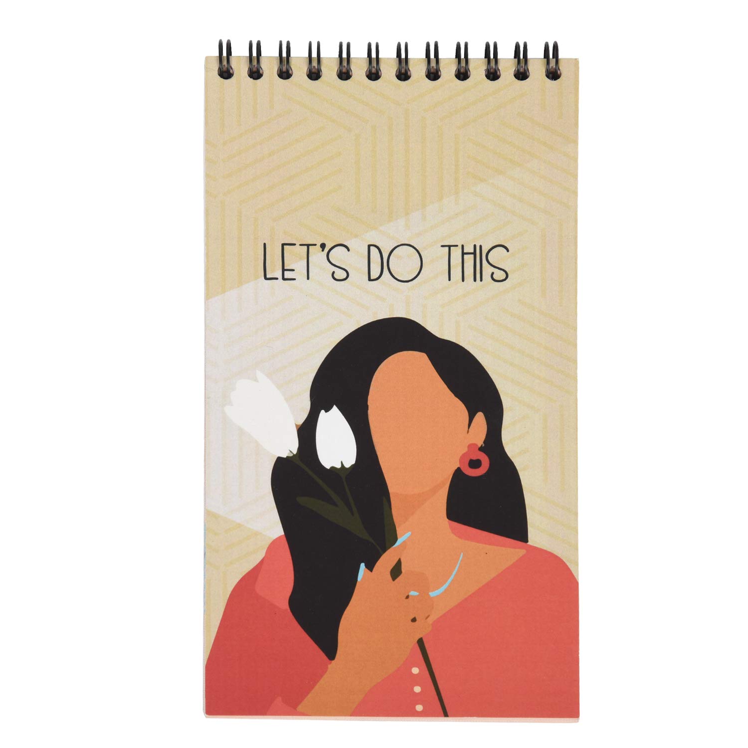 Lets Do This, to-Do List, Planner,Day Planner(Wiro, Matte Finished Cover, 80 Printed Sheets,Size - 8 * 4 inchs, 70 GSM)