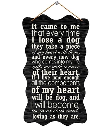Compladeta Wooden Sign For Front Door Outside It Came To Me That Every Time I Lose A Dog Wooden Sign Hanging Wall Sign Vintage Wooden Sign Decor For Living Room Bedroom Wedding 12X6 Inch