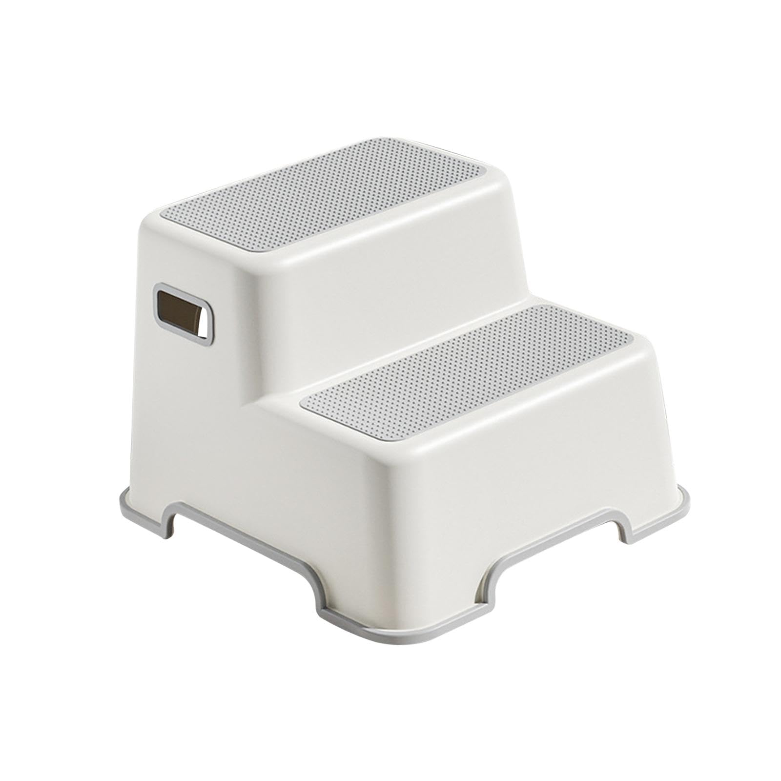 predolo Toddler Two Step Stool Bathroom Step Stool Non-Slip Step Stool for Toilet Training Grey