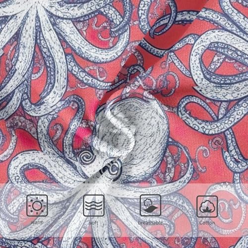 Girls Underwear Toddlers 2t Cotton Panties Little Girl Aesthetic Kids Undies Briefs Cartoon White Octopuses Prints Red3