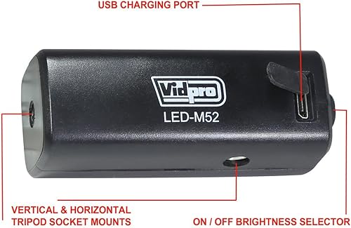 Miniatura 3 de Zoom Q8Handy Video Recorder Camcorder Iluminación led-m52Mini luz LED para cámaras de acción, videocámaras y teléfonosPlus un paquete de 4pilas AAA