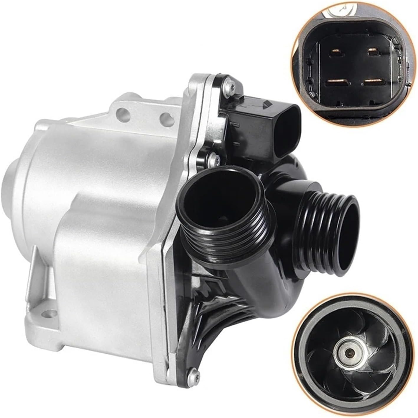 Electric Engine Water Pump Coolant 11517588885 Compatible For BMW N54 N55 135i 335i 535i 740i 640i 740i X1 X3 X5 X6 Z4 Series 3.0L(Pump and Thermostat)