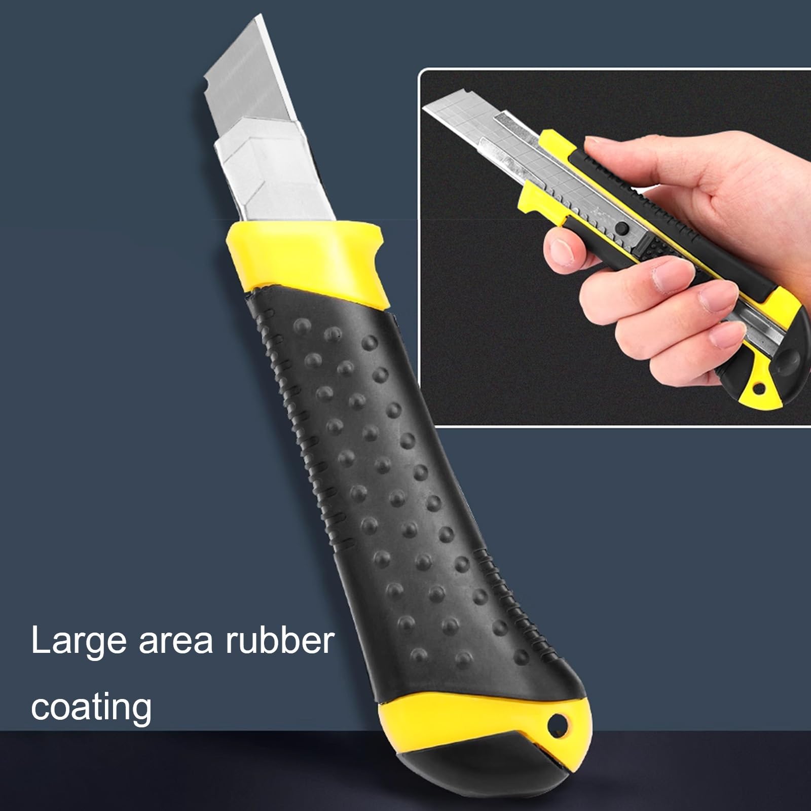 Cutter, Cutter de Seguridad, con Mango de Empuje Bloqueable, Mango Cómodo, for Oficina, Hogar, Manualidades, Pasatiempos, Cartón(20)