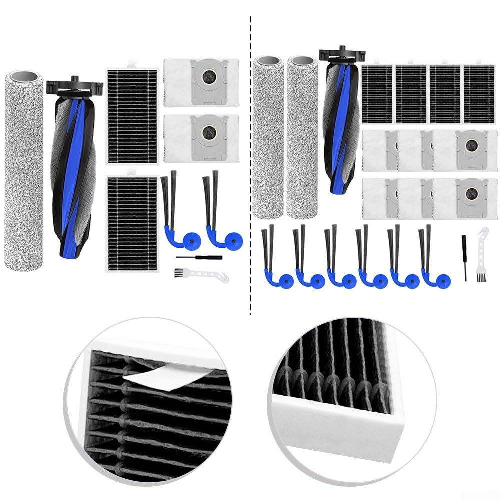 Części zamienne do odkurzacza Ecovacs do DEEBOT T90 Pro do OMNI, główna szczotka rolkowa do mopa, szczotki boczne, filtry HEPA, worki na kurz (B)