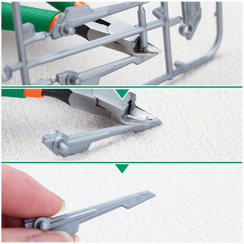 LEONTOOL 5-Inch Model Nipper Single Blade Nipper with Leather Cover Hex Key Single-edge and Blade Case Plastic Model Tools Wire Flush Cutter Plastic Model Cutter for Gundam Models Building - Image 4