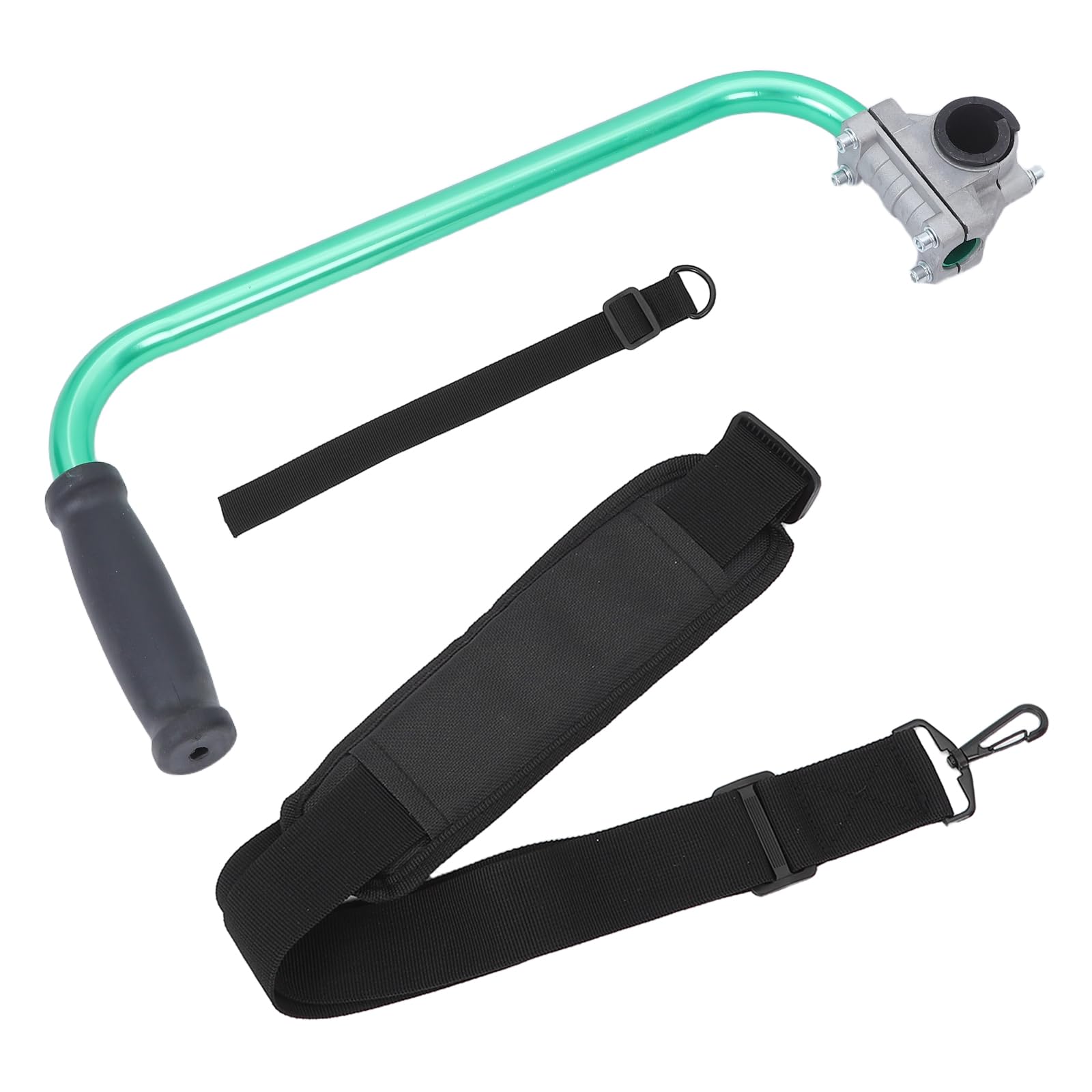 Maniglia di Supporto Regolabile per Tosaerba con Cinghia Verde, Impugnatura Ergonomica per Decespugliatore e Accessori da Giardinaggio per Manutenzione Prato e Uso Prolungato