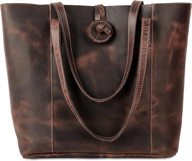 Image of Genuine Leather Tote Bag | Handbag | Shopper Purse Shoulder Bag
