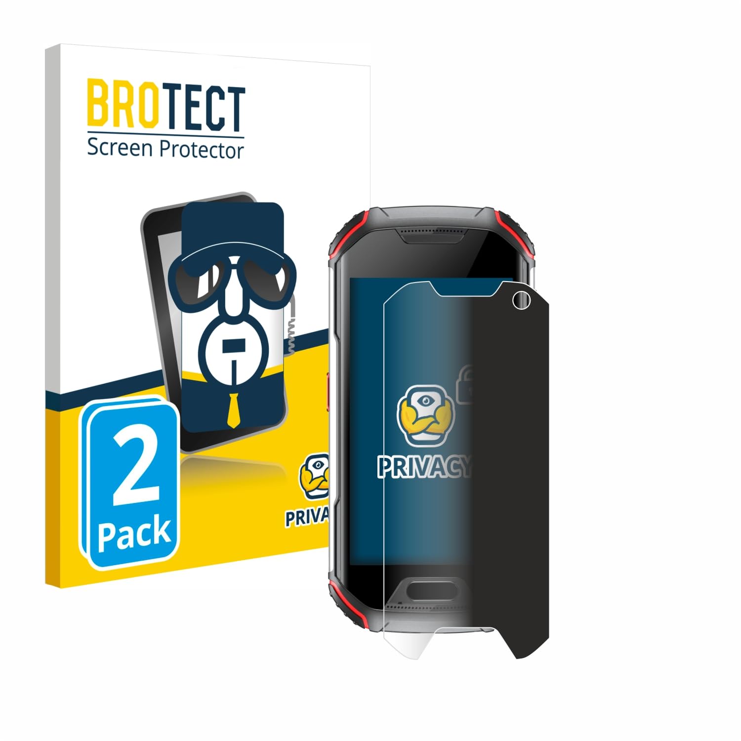 Brotect 2 Pellicole Privacy Per Cubot King Kong 9 - Antispia, Filtro Luce Blu, Chiare, Prodotto In Germania - 5