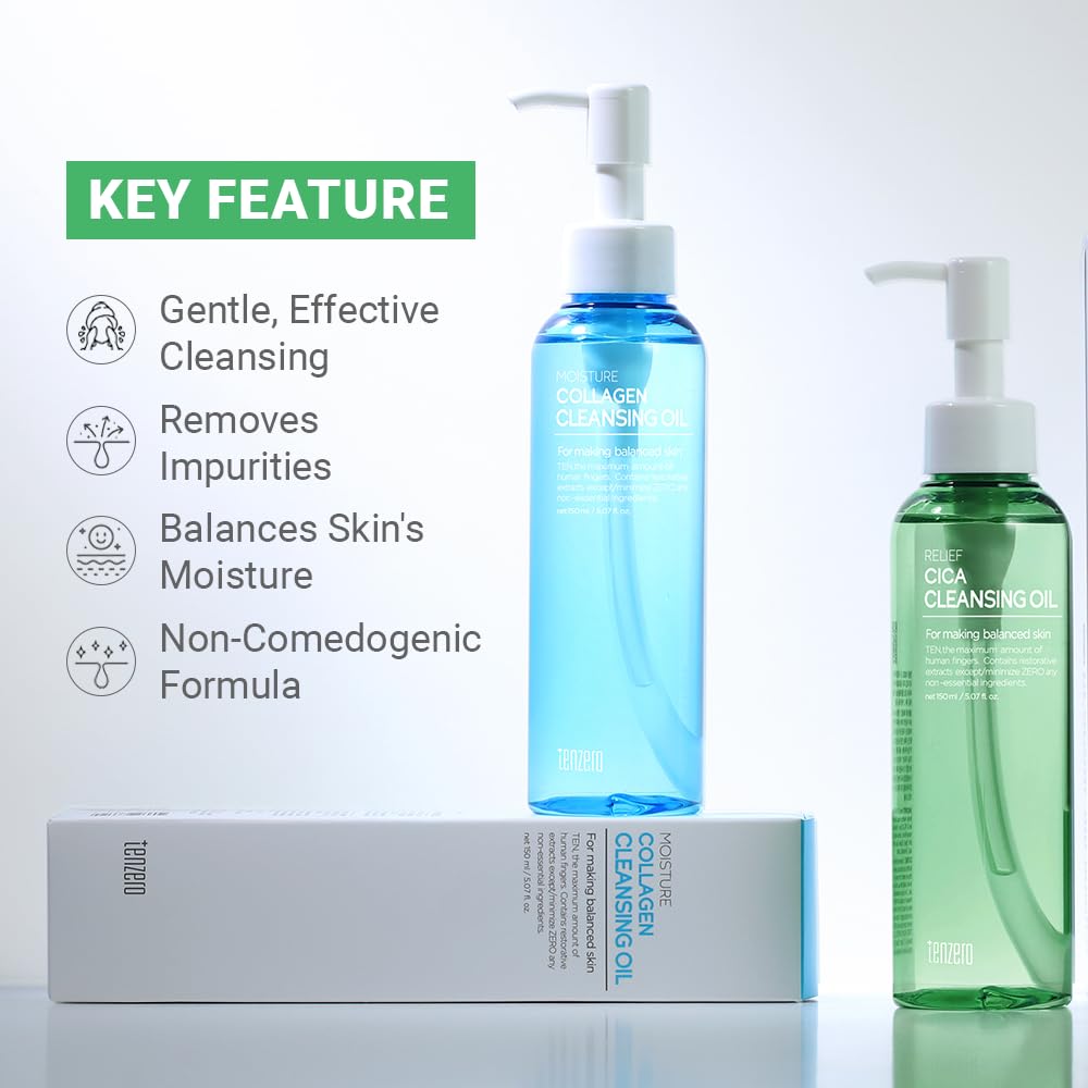 Amazon.com: tenzero Relief Cica Cleansing Oil 5.07 fl oz (150ml