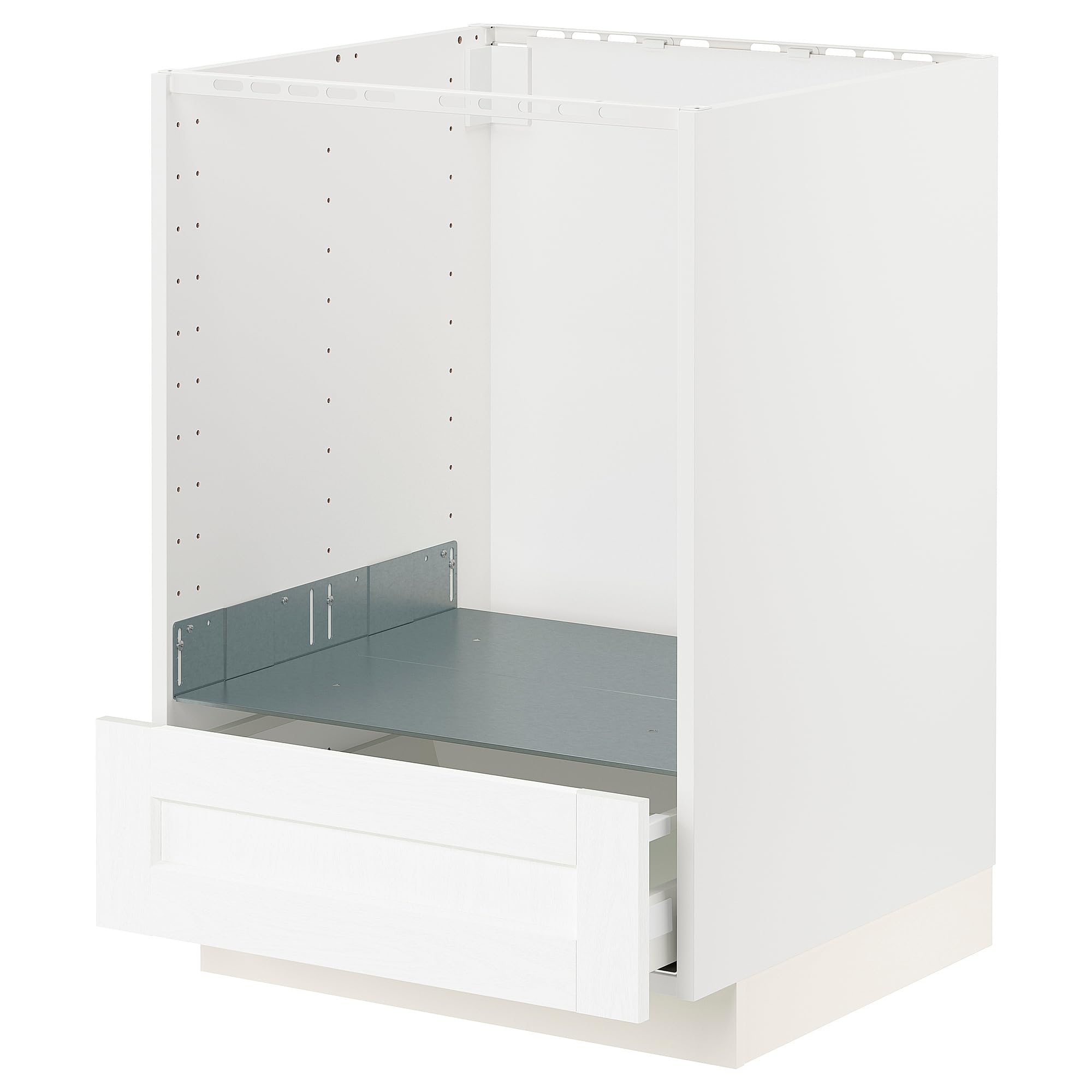 Meuble bas pour four METOD MAXIMERA avec tiroir blanc Enköping 60x60 cm