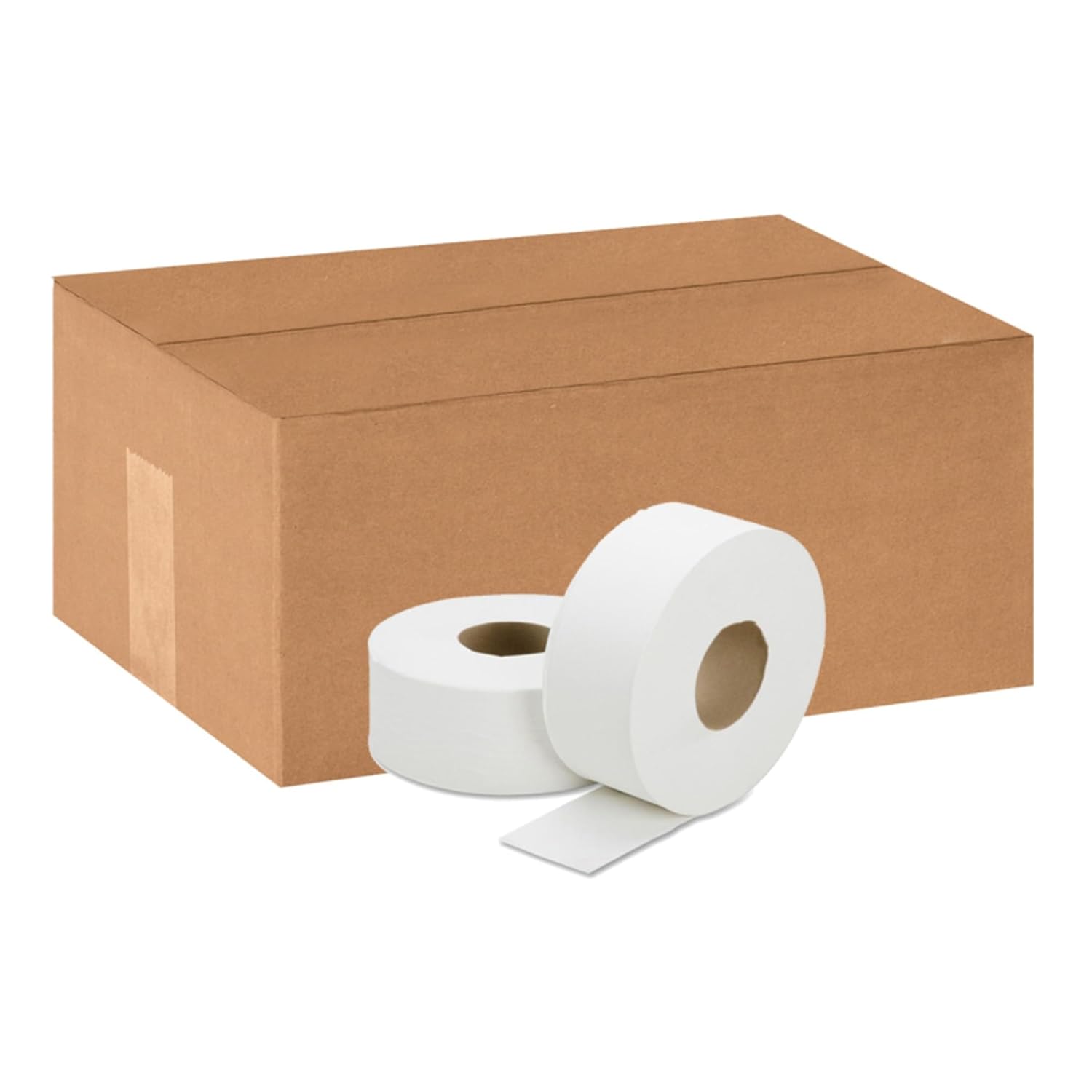 SKILCRAFT 8540-01-590-9072 Recycled Fiber 1-Ply Jumbo Roll Toilet Tissue, 2000' Length x 3-89/128" Width (Box of 12)
