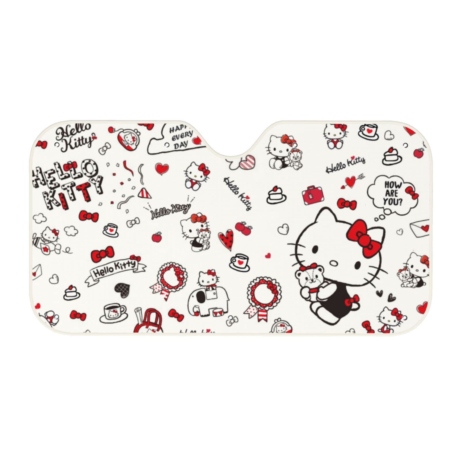 Anime Car Windshield Sunshade Universal Fit Car Front Windshield Sun Shade Blocks UV Rays and Sun Glare Keeps Your Vehicle Cool for Cars, Trucks, SUVs 55 x 30in