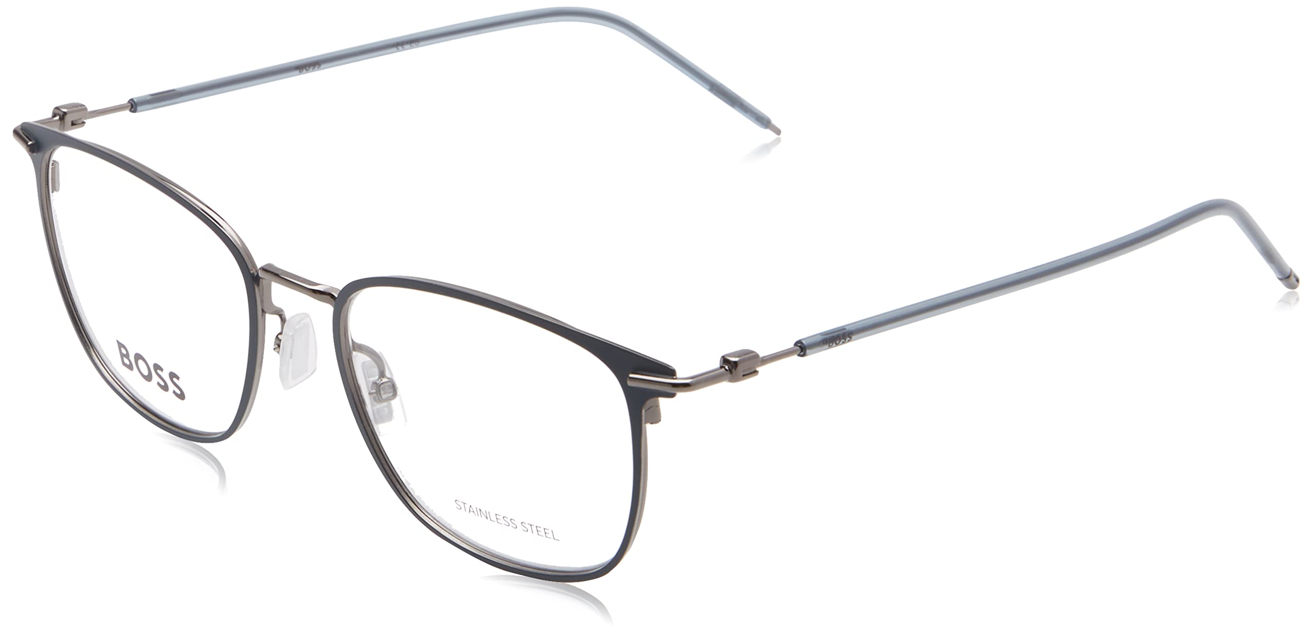 BOSS HUGO 1431 Men's Matte Blue Dark Ruthenium, 52, Matte Blue Dark Ruthenium