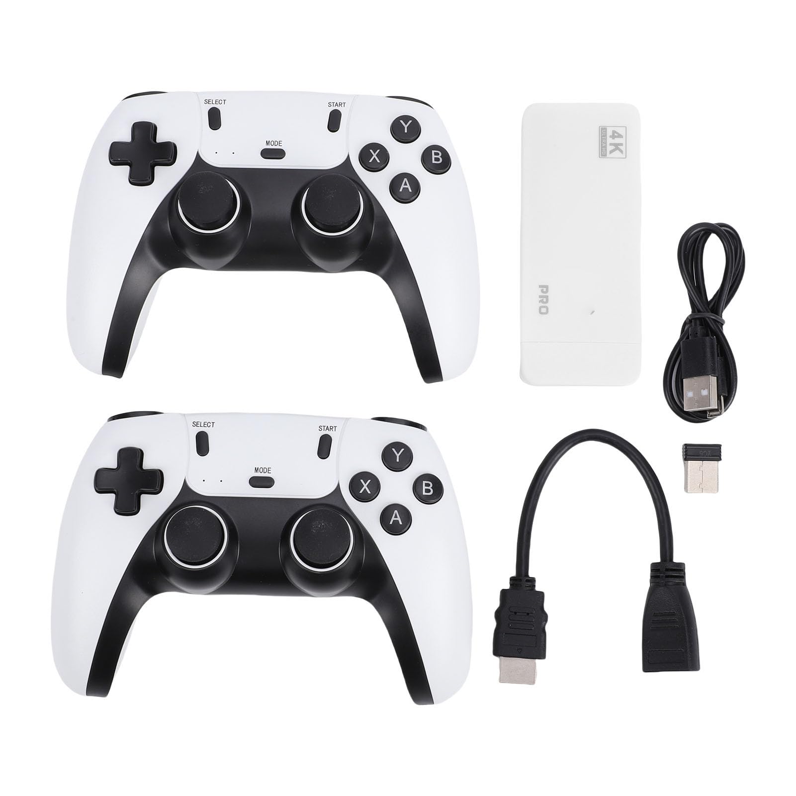 Zunate Game Stick w Stylu Retro z Dwoma Kontrolerami Bezprzewodowymi Ogromna Biblioteka Gier Obsługuje przenośną konsolę do Gier z Wyjściem 4K do Domowej Rozrywki (128G)