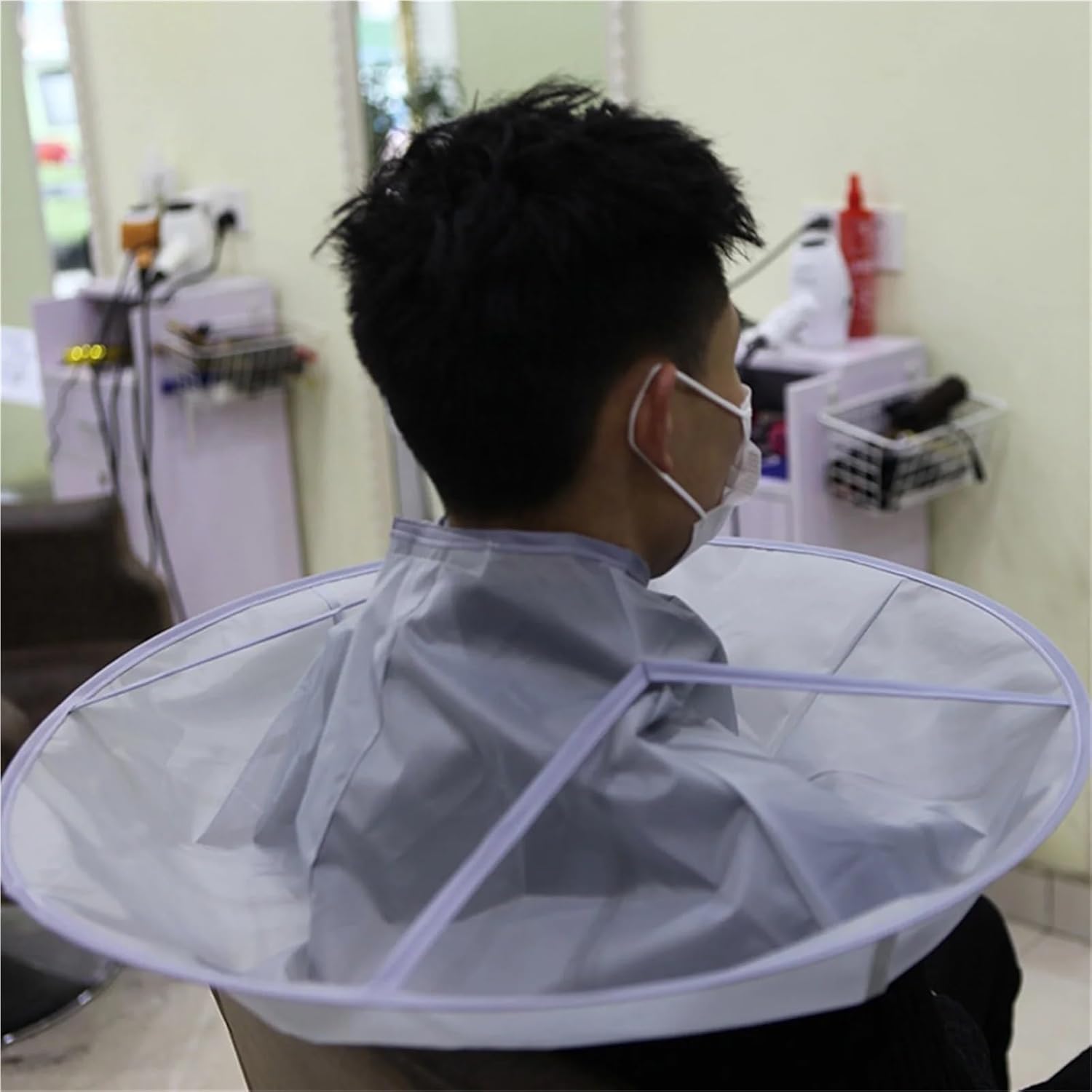 Hair Cutting Cape Lightweight Foldable Umbrella Design Barber Cloth For Adult Children